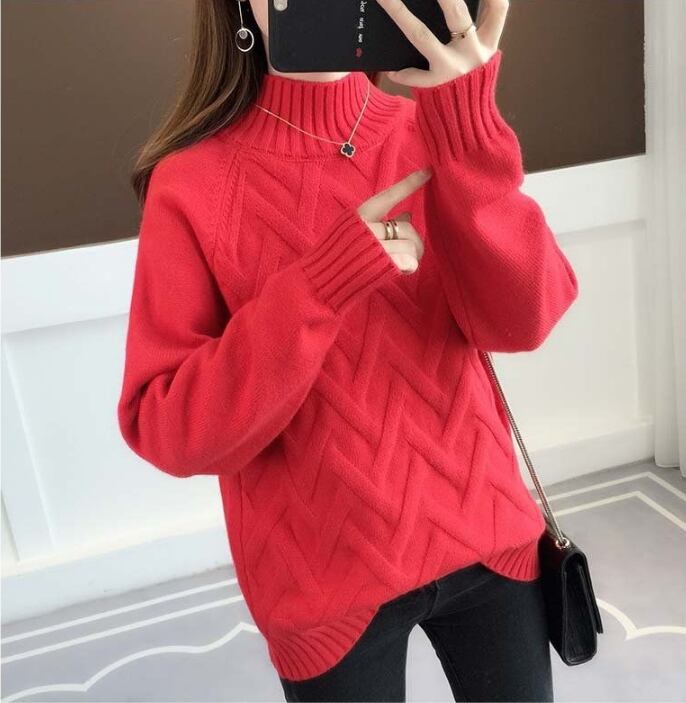 【tops】ハーフネックニットセーターG18054