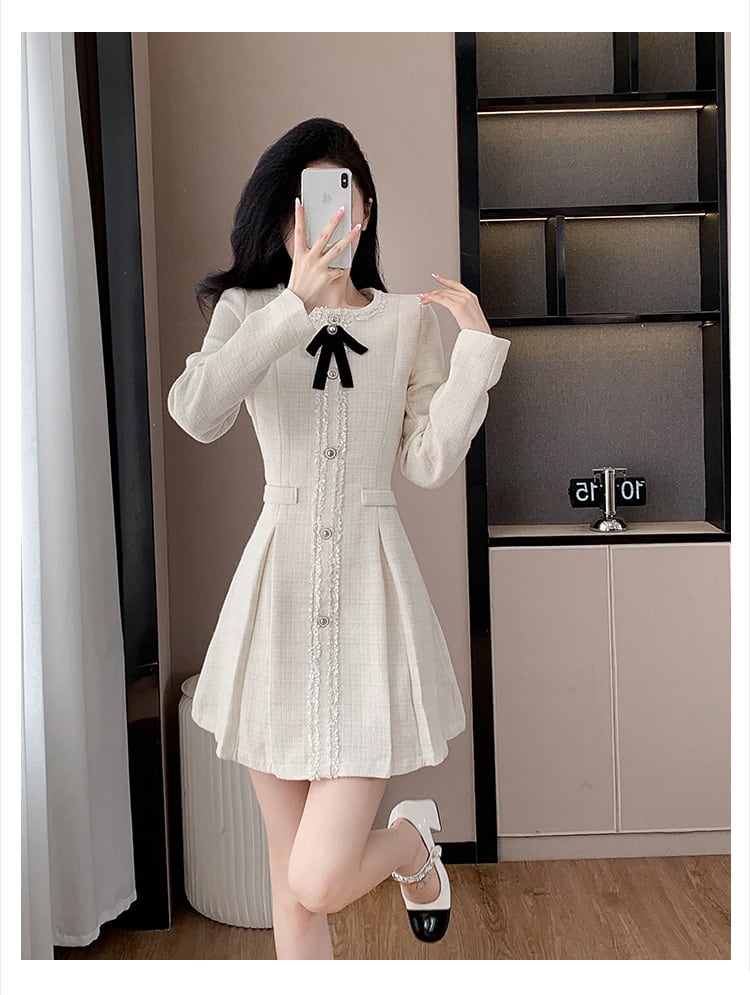【dress】リボン付きデートワンピース　M27659