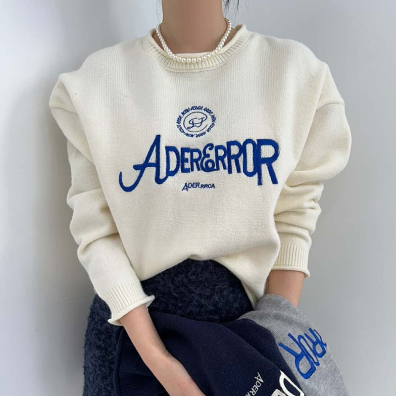 【tops】ラウンドネックニットセーターG19836