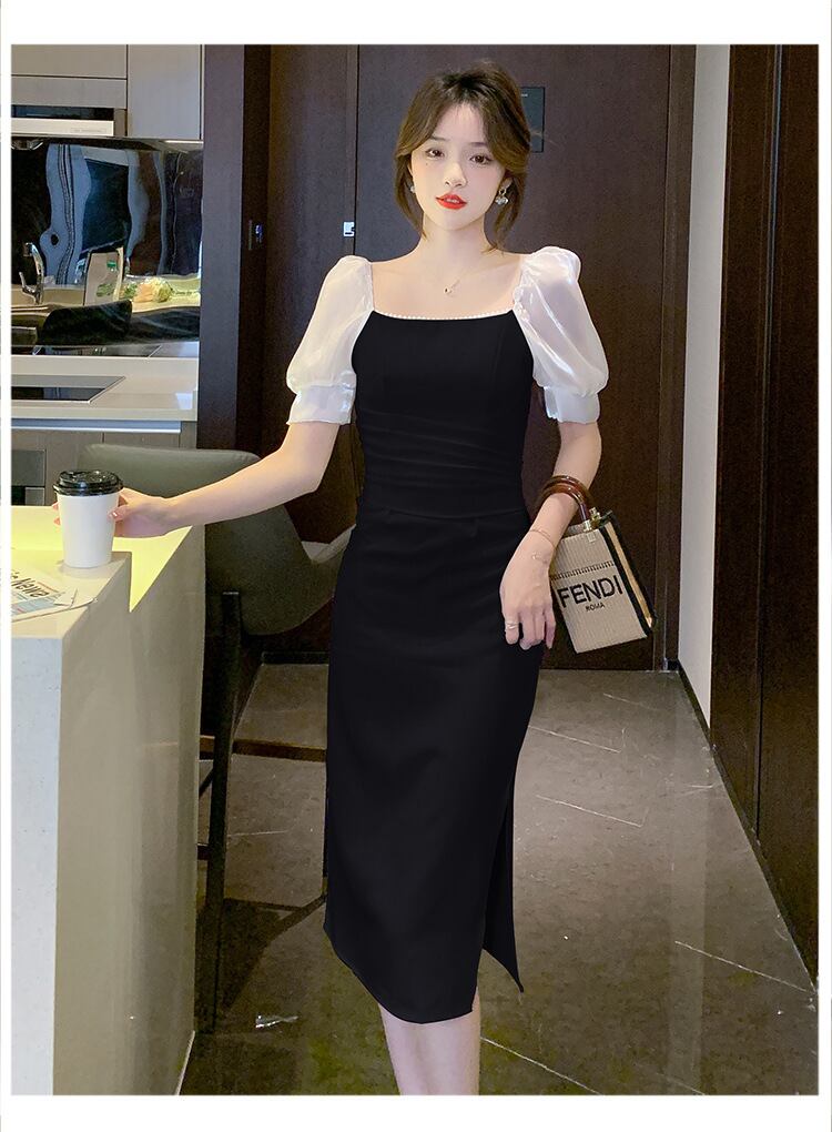 【dress】パフスリーブワンピース G20628