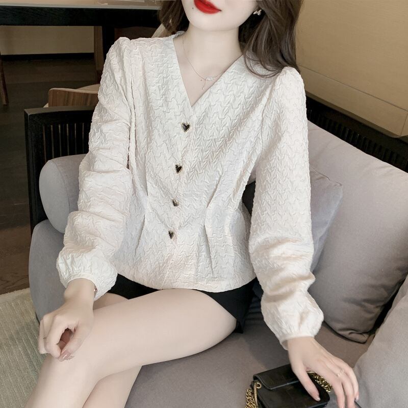 【tops】Vネックシャツトップス　M28618