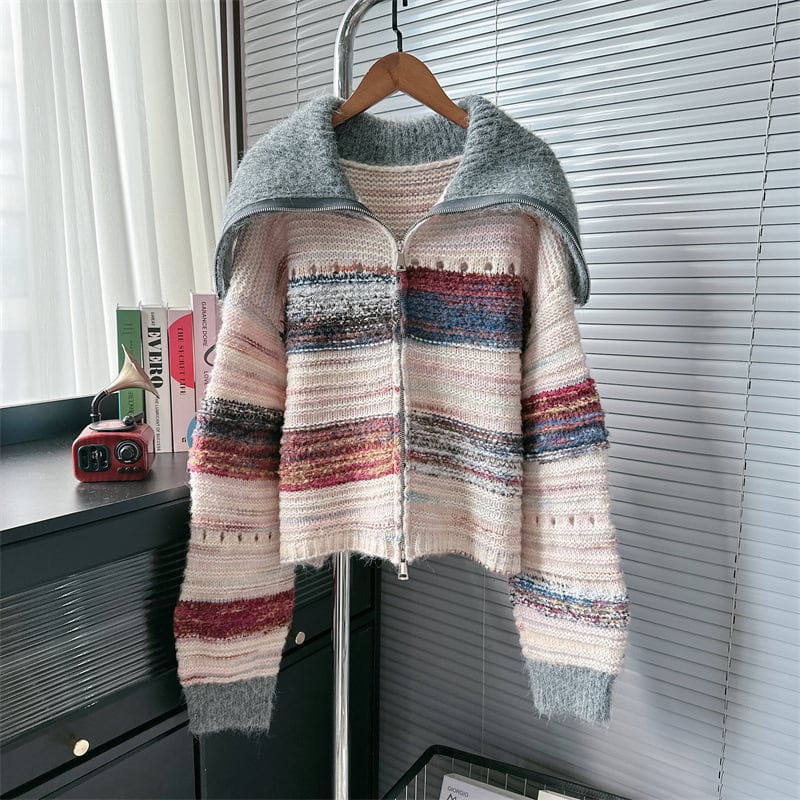【outer】Wジップニットカーデ　M26104