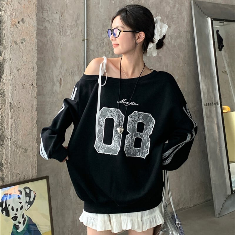 【tops】オフショルダープルオーバー　M26038