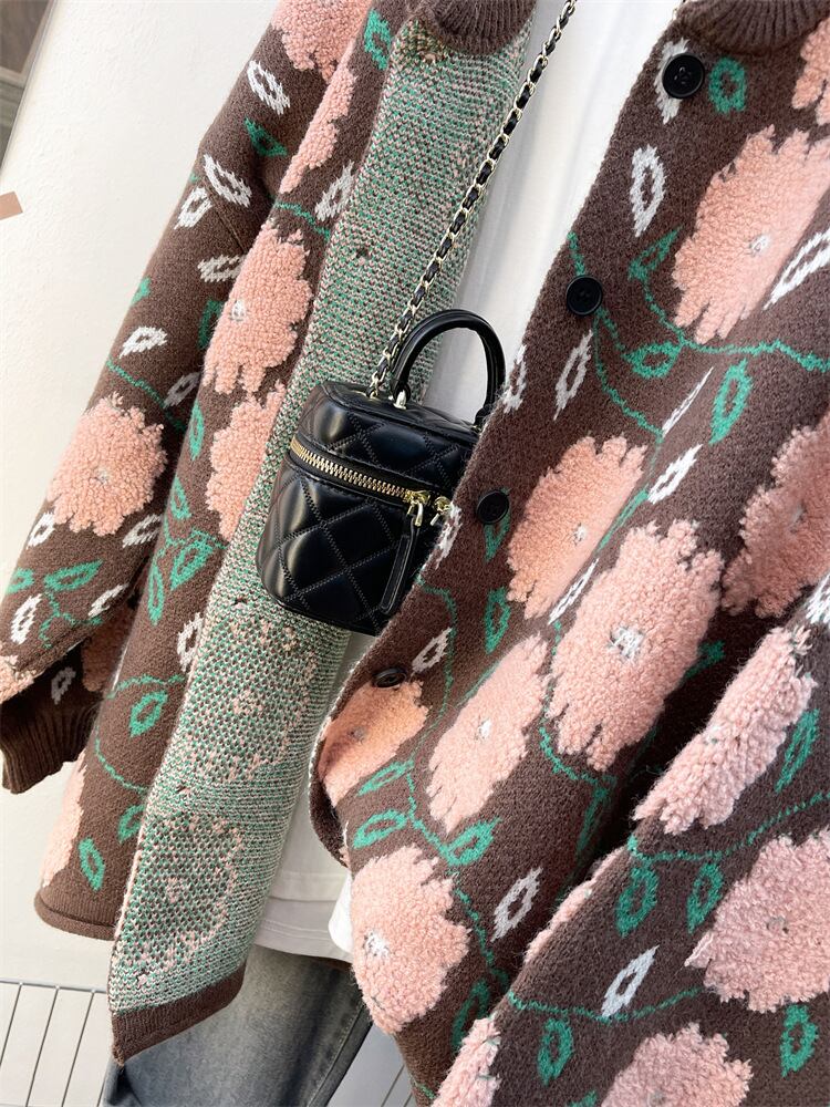 【outer】ジャカードニットカーデ　M28934