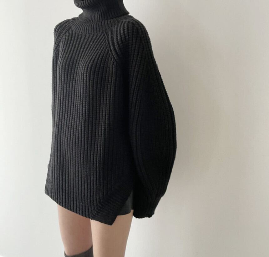 【tops】ハイネックニットセーター　M27577