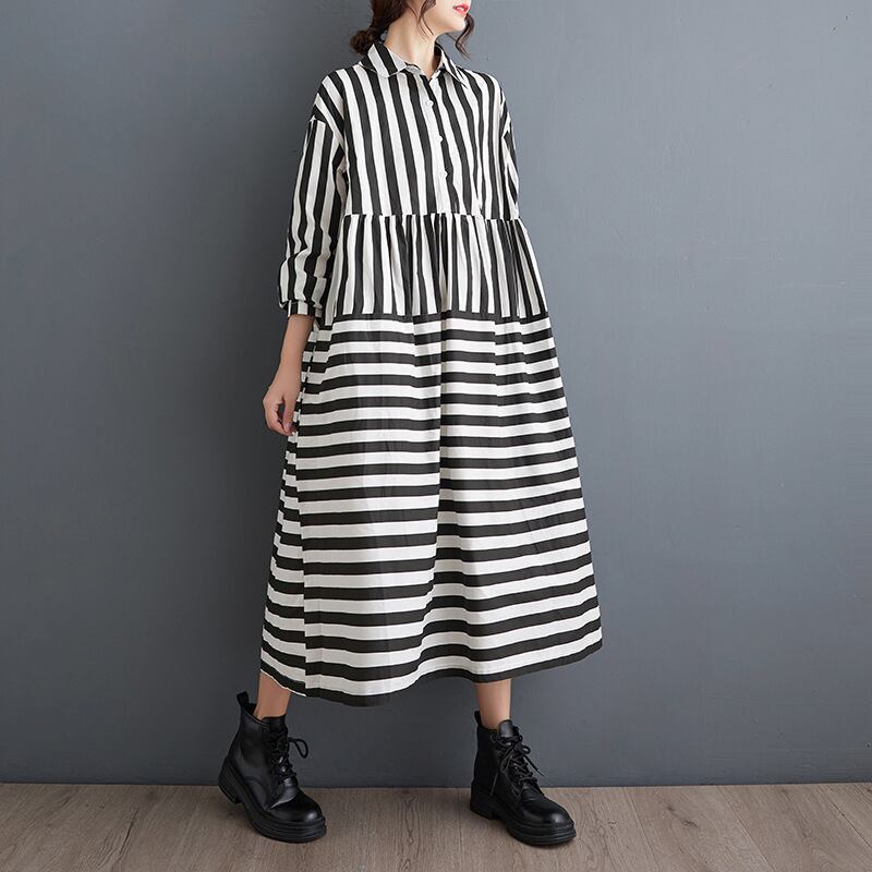 【dress】POLOネックシャツワンピース　M18947