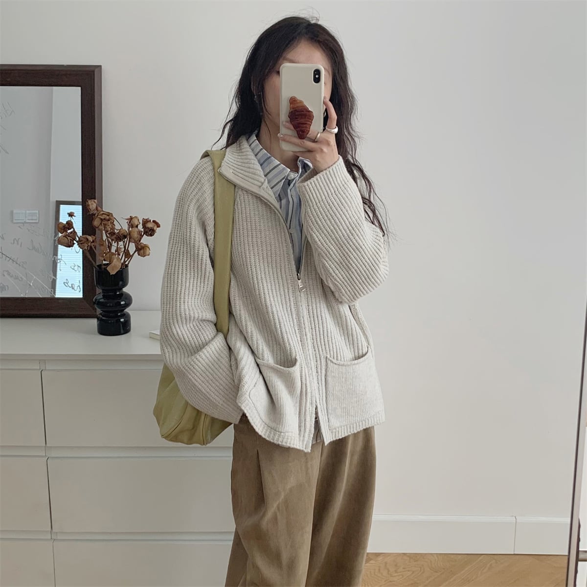 【outer】Wジップニットカーデ　M25986