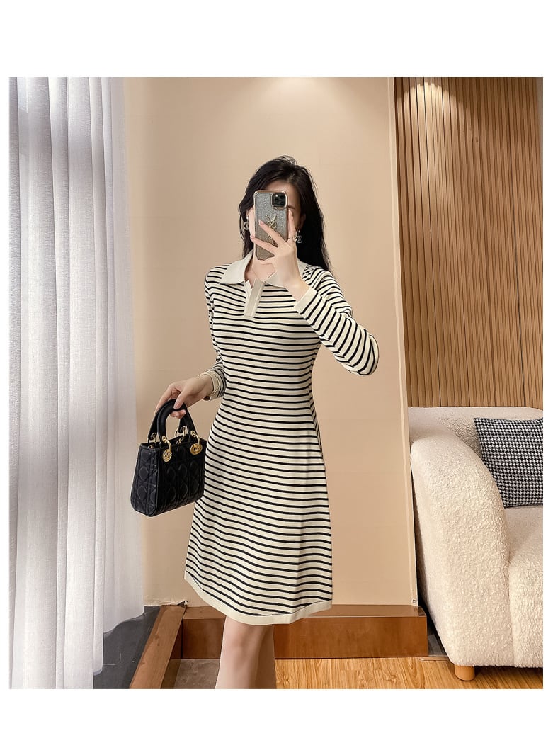 【dress】ボーダー柄ワンピース　M25481