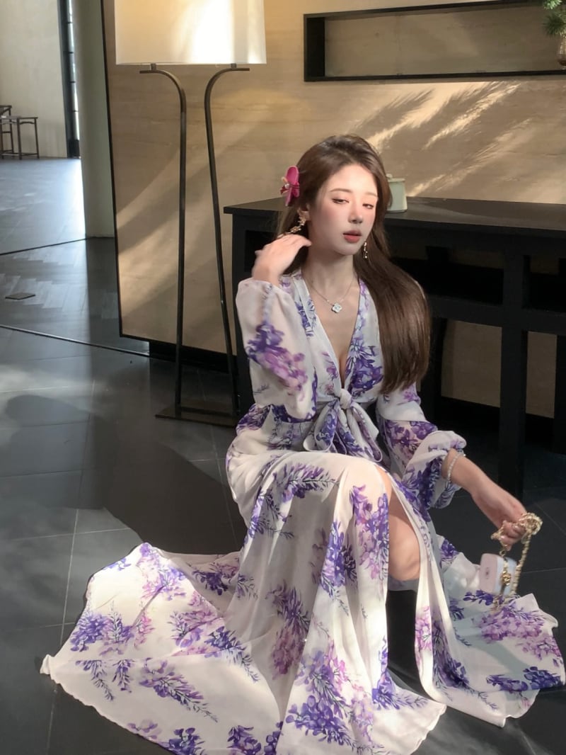 【dress】花柄ワンピース　M24517