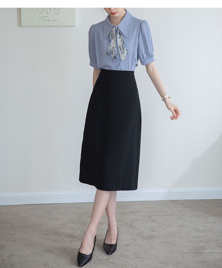 【tops】シフォンOL通勤ブラウスG21077