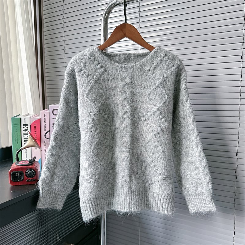【tops】クルーネックニットセーター　M26390