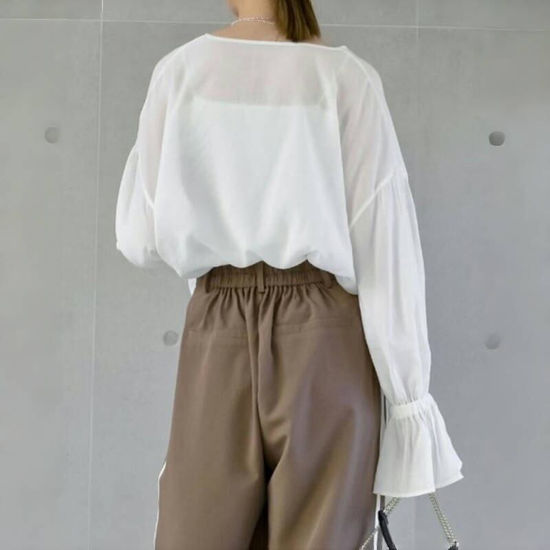 【tops】フレアスリーブブラウスG20215