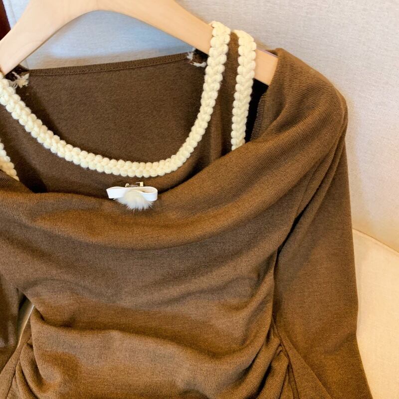 【tops】ドッキングニットトップス　M29224