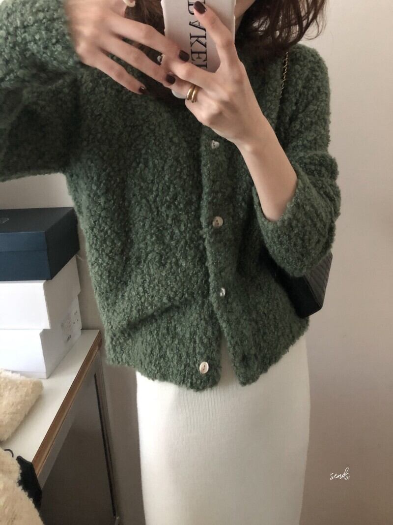 【outer】裹起毛ニットカーデ　M27530