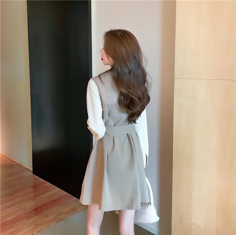 【dress】作好感度UP!気質満点レトロスウィート 長袖着痩せワンピース G1444