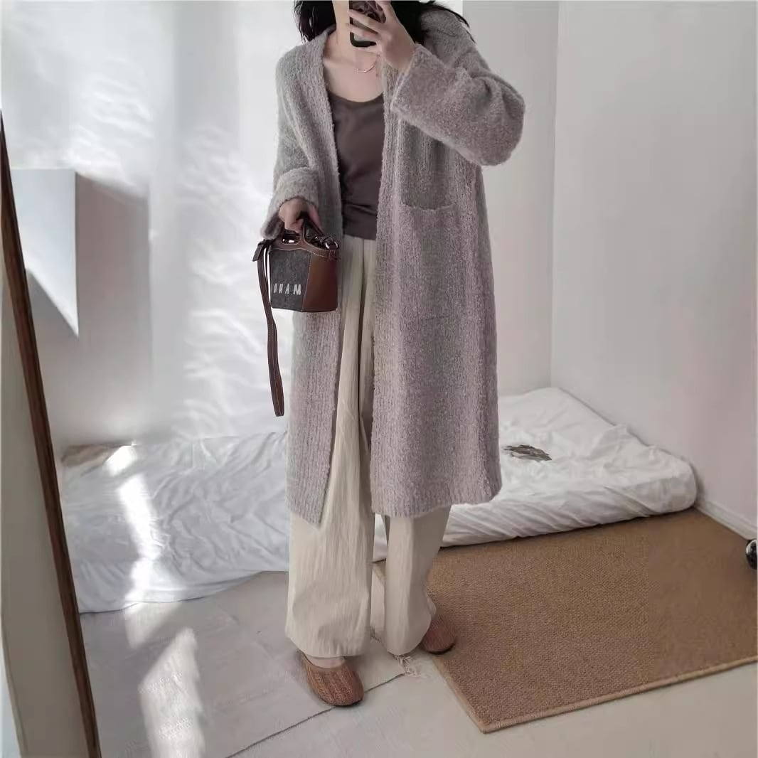 【outer】ロング丈ニットカーデ　M25674