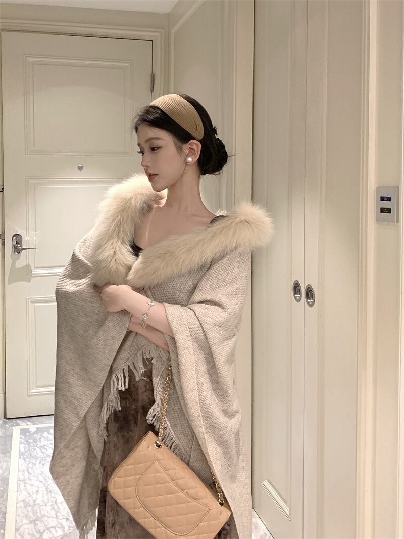 【outer】ファーケープアウター 　M27948