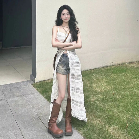 【dress】レーススリットワンピース G20380