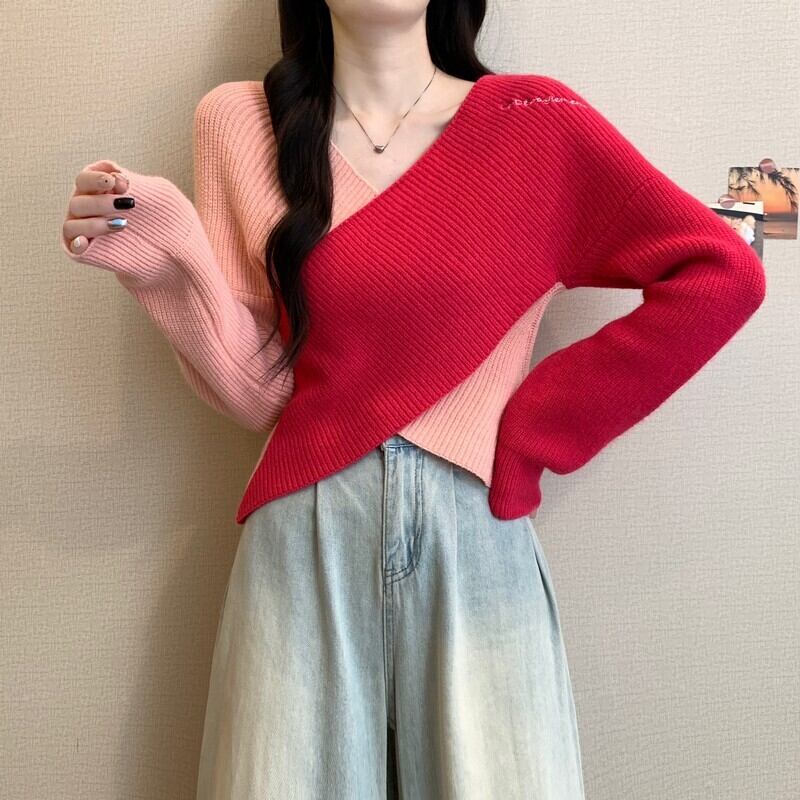 【tops】クロスニットトップス　M28275
