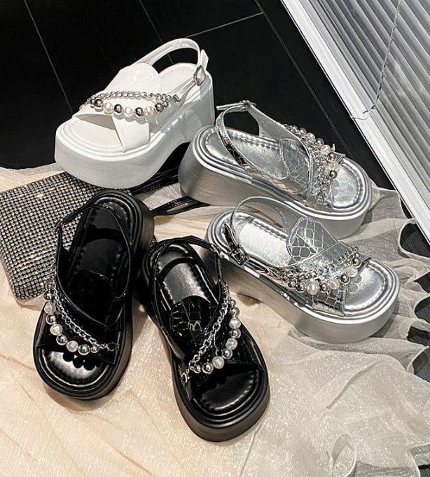 【shoes】チャンキーヒールサンダル　M30230