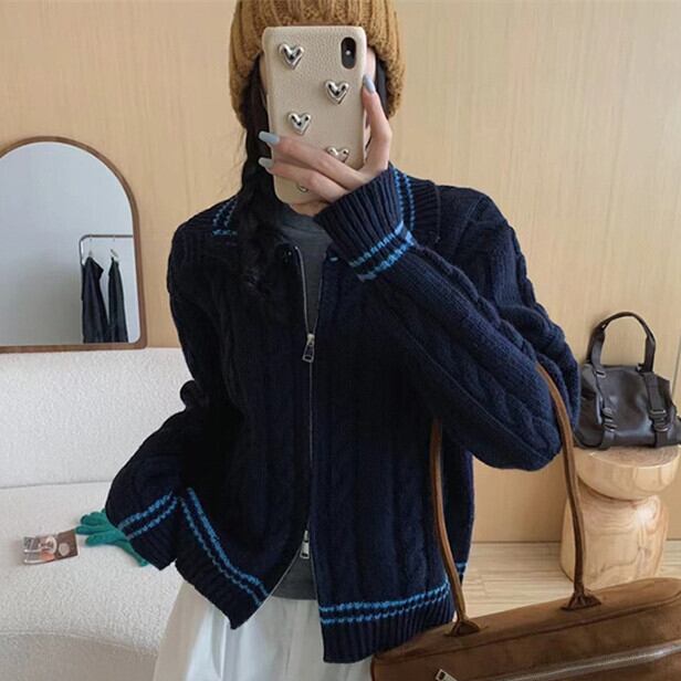 【outer】Wジップニットカーデ　M29079