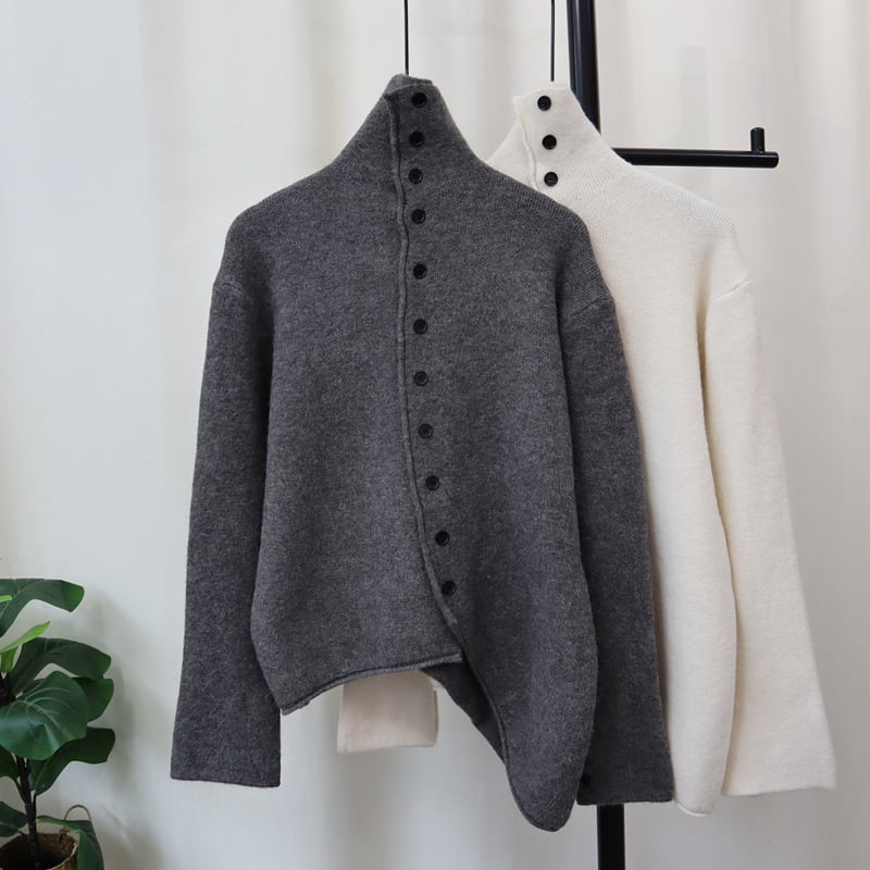 【outer】ボタンデザインニットカーデ　M26851