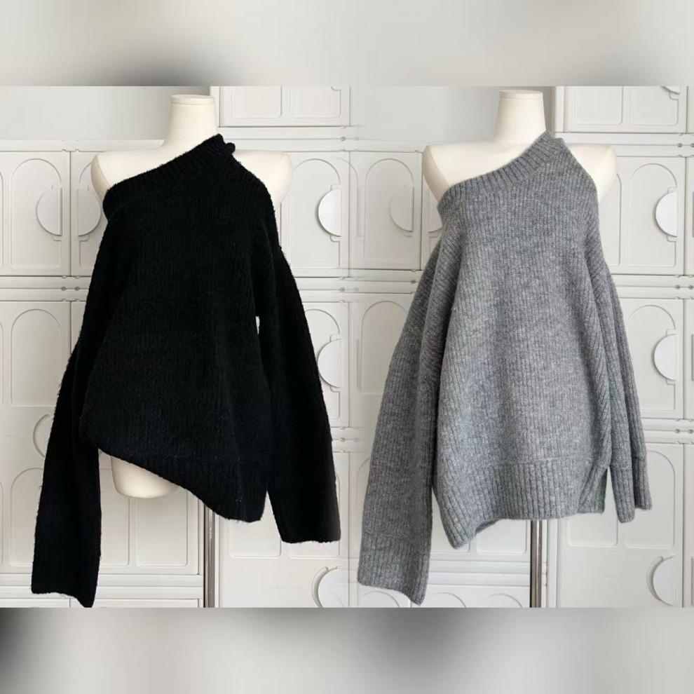 【tops】オフショルダーニットセーター　M27181