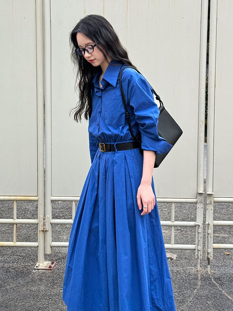 【dress】ポロネックシャツワンピースワンピース　N2966