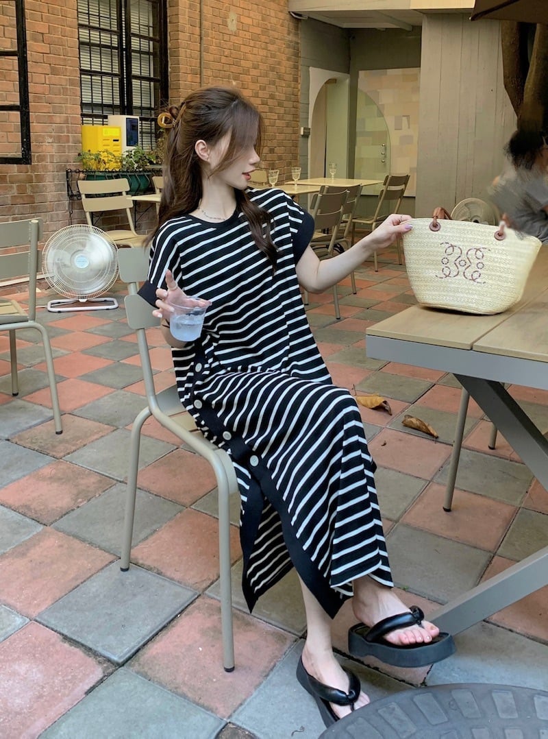 【dress】ボーダー柄ワンピース　M24789