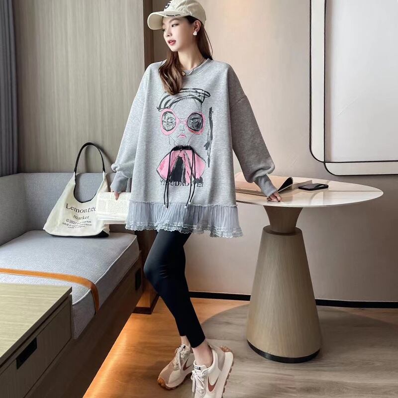 【tops】クルーネックドッキングパーカー　M18446