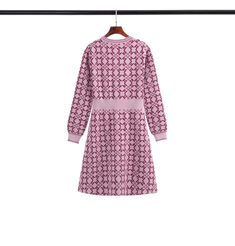 【dress】Vネックニットワンピース　M28425