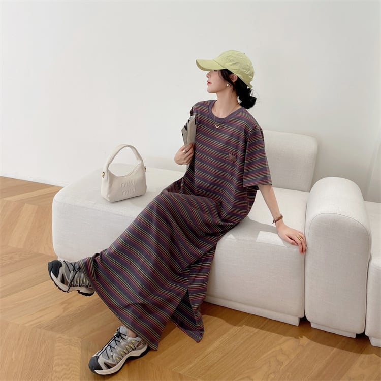 【dress】ストライプ柄ワンピース　M24933