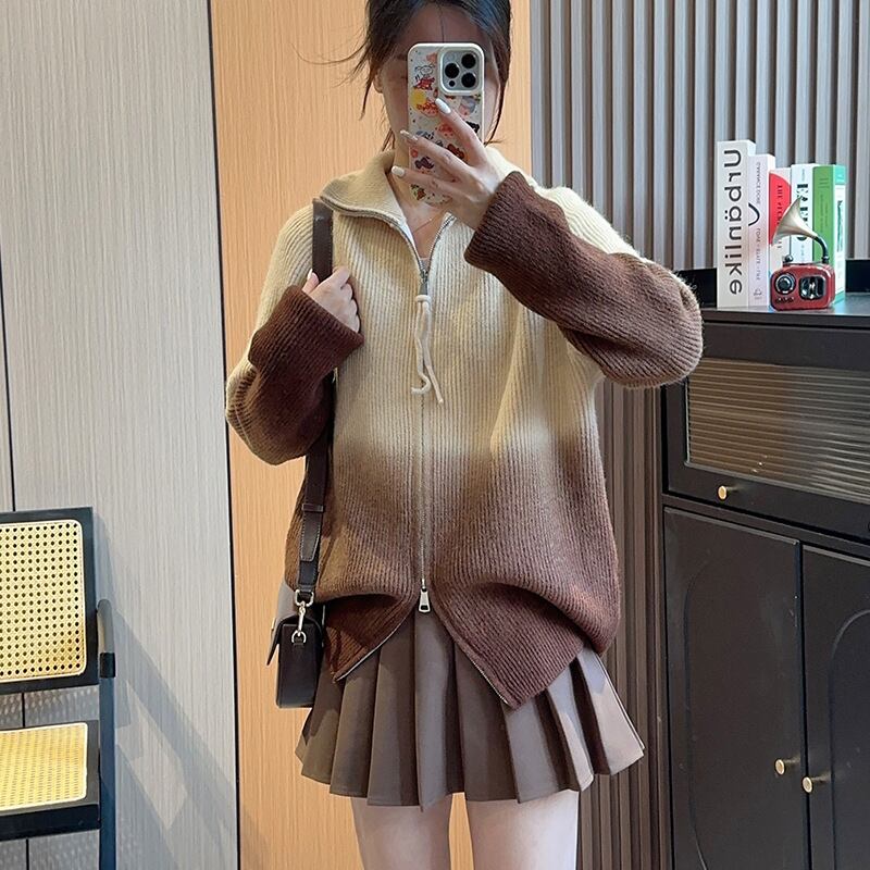 【outer】Wジップニットカーデ　M18352