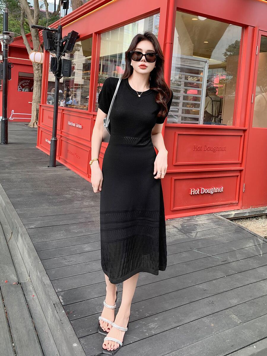 【dress】薄手ニットワンピース　M29747