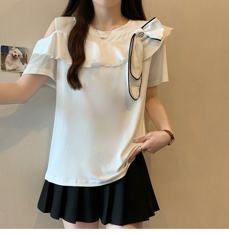 【tops】オフショルダー半袖TシャツG21044