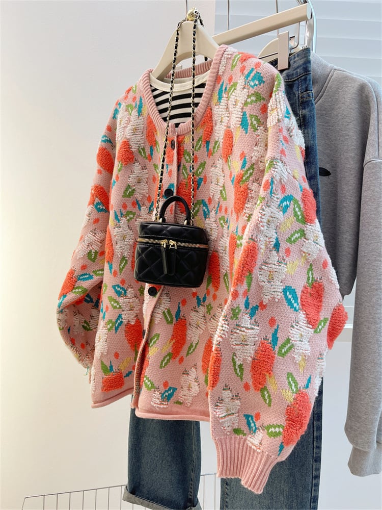 【outer】ジャカードニットカーデ　M28918