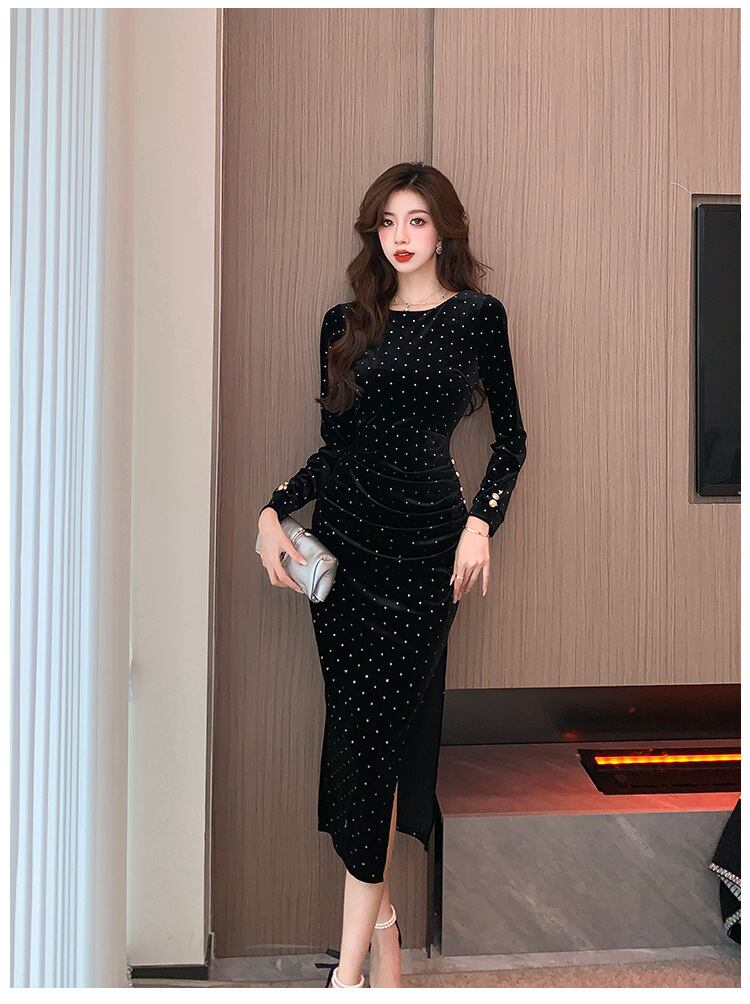 【dress】スリットワンピース　M18723