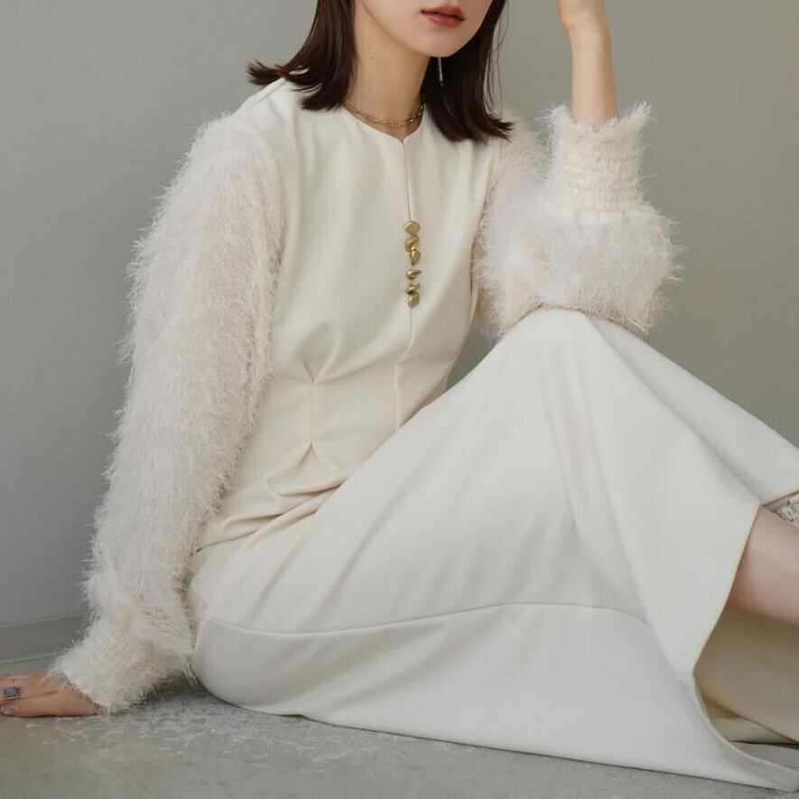 【dress】Ⅴネックドッキングワンピース　N2965