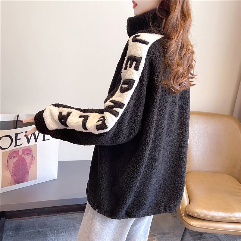 【tops】好感度UP〜気質満点トップススタンドネック裏起毛厚手合わせやすいパーカー G10252