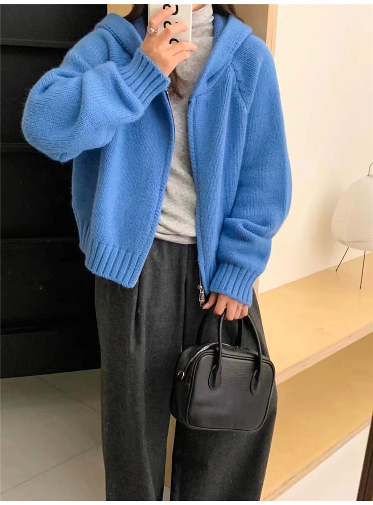 【outer】ファスナーニットカーデ　M27244