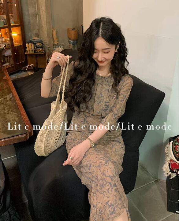 【dress】シンプルプリントワンピース G21094