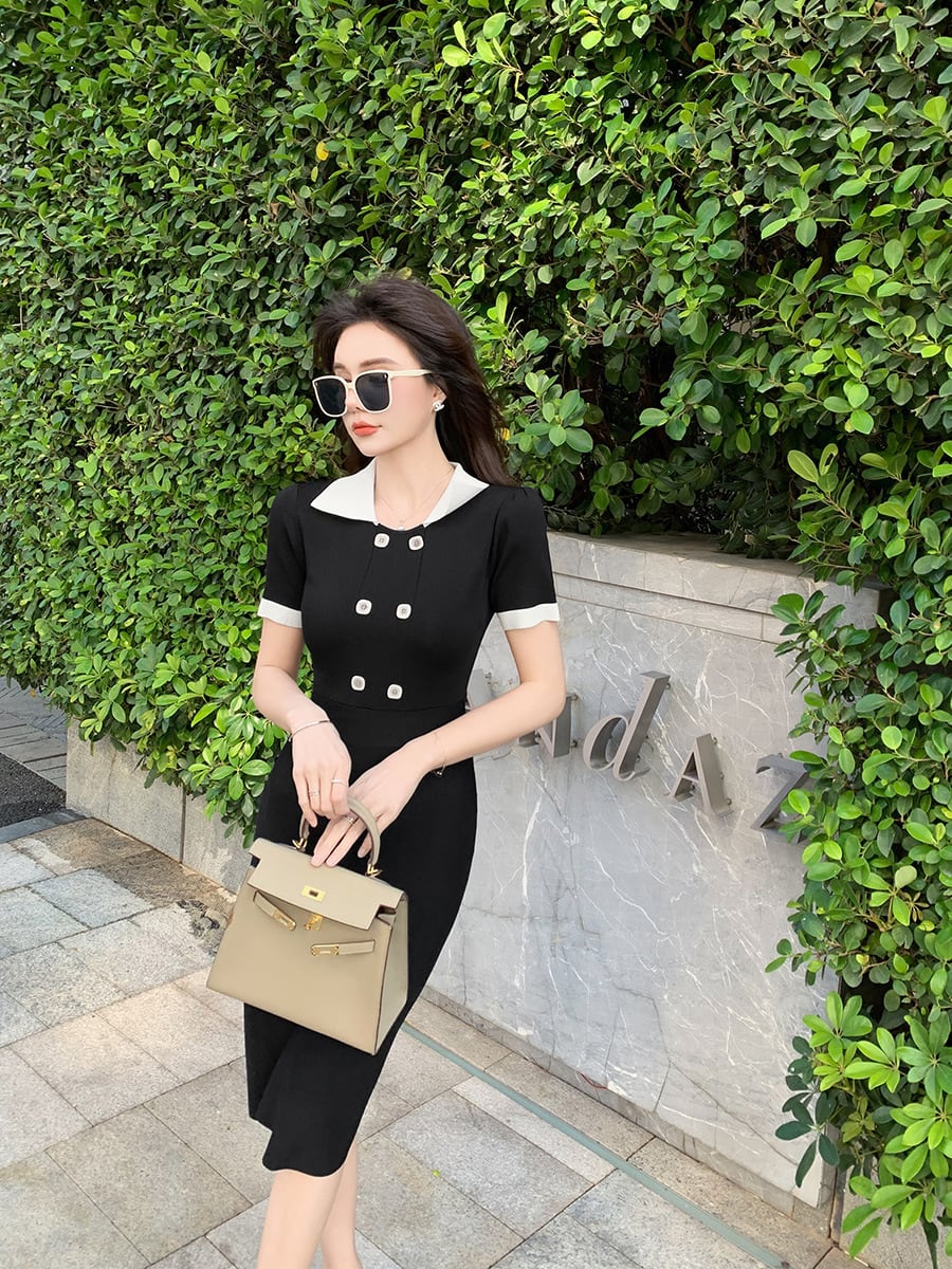 【dress】薄手ニットワンピース　M29745
