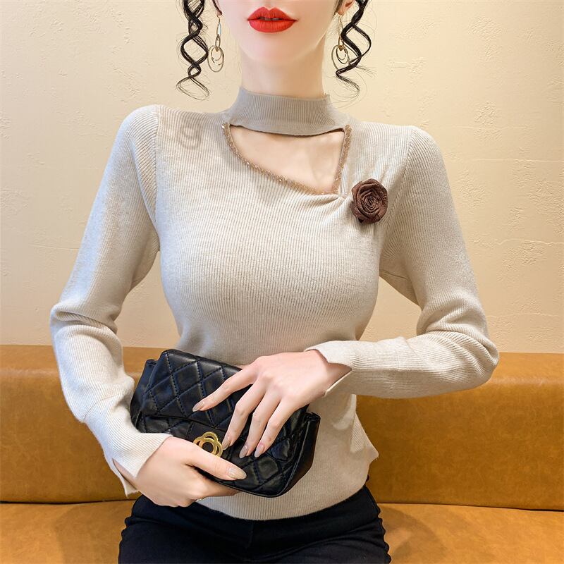 【tops】立体フラワーニットトップス　M27919