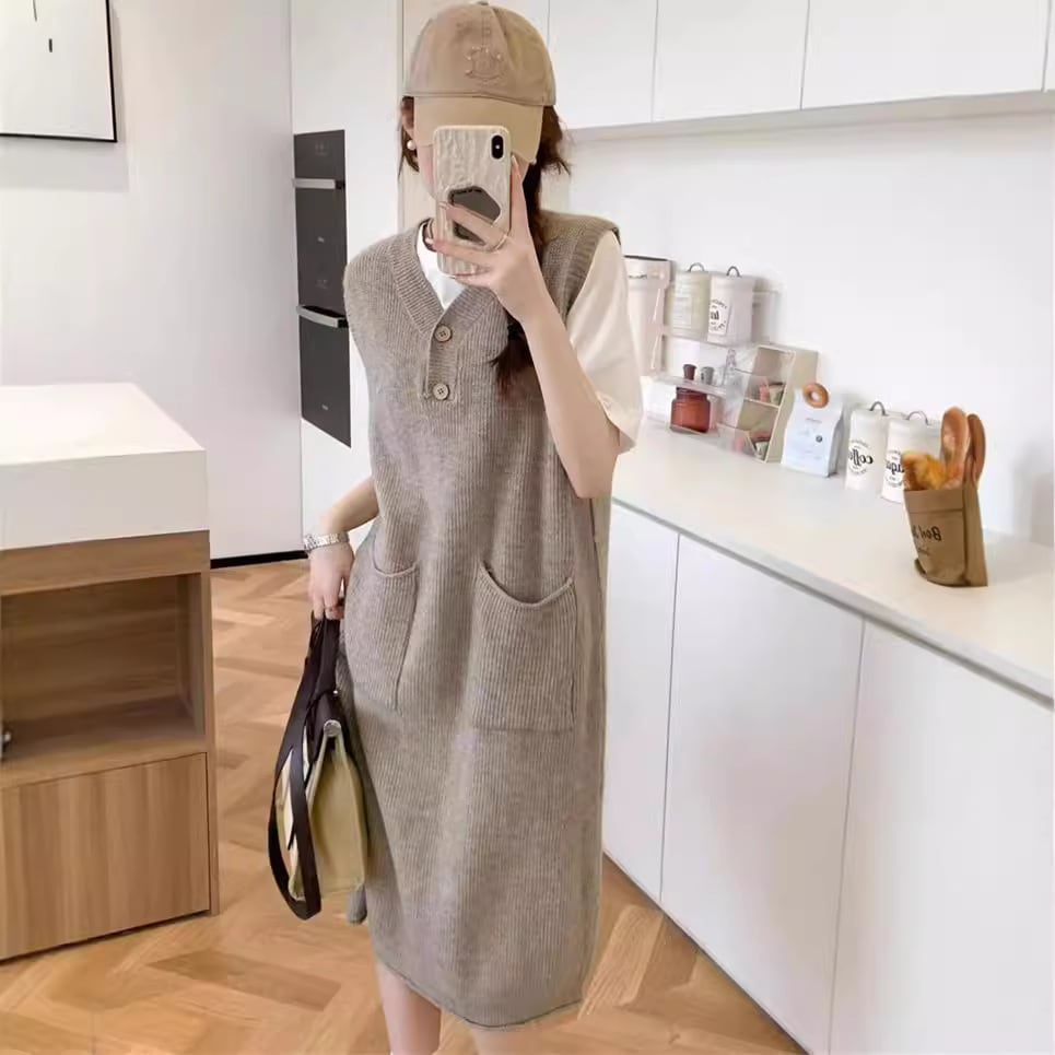 【dress】ベストニットワンピース　M25918