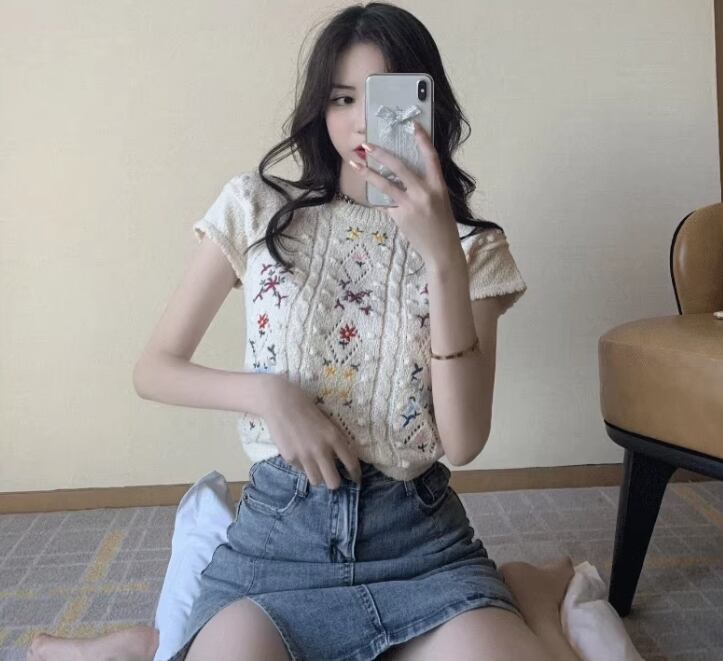 【tops】ニットTシャツG20099