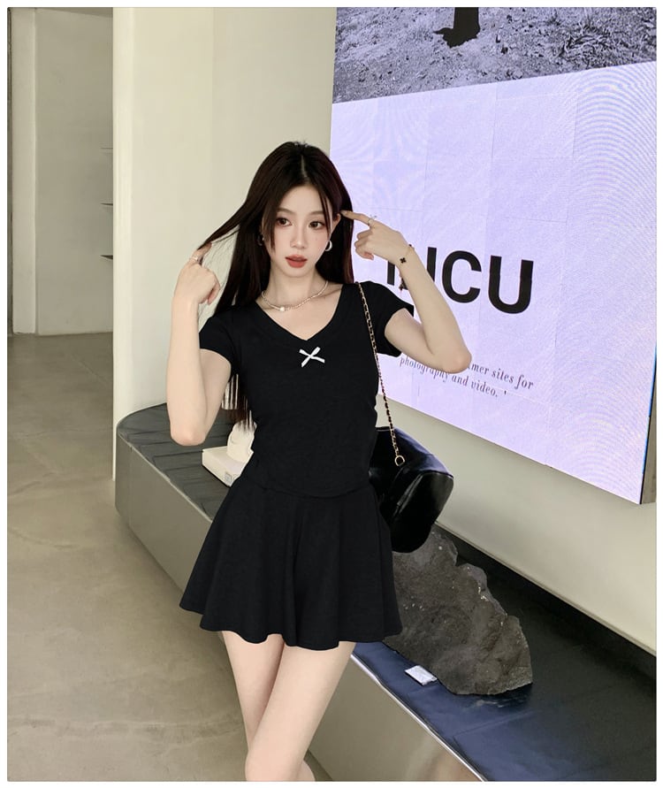 【set】Tシャツ×スカートセット　M24163