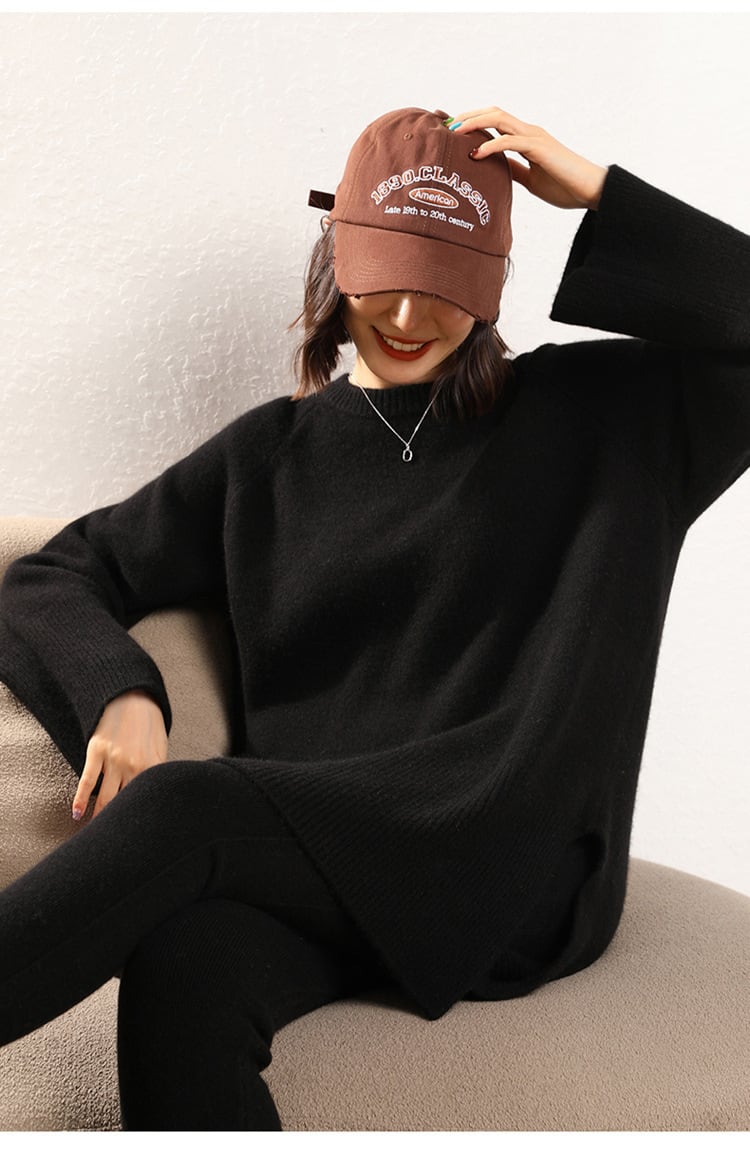 【tops】クルーネックニットセーター　M26244