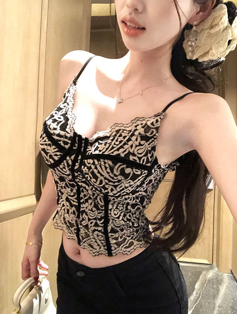 【tops】レースキャミソール　M29437