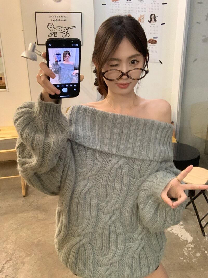 【tops】ボートネックニットセーター　M27457