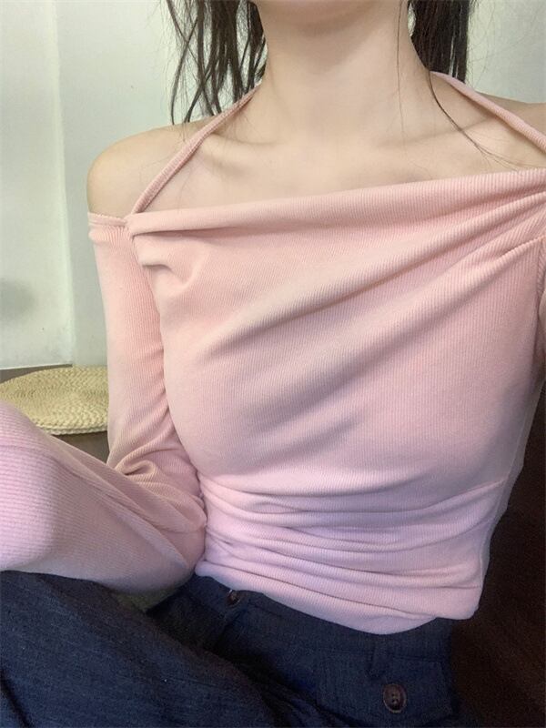 【tops】ボートネック長袖Tシャツ　M29631